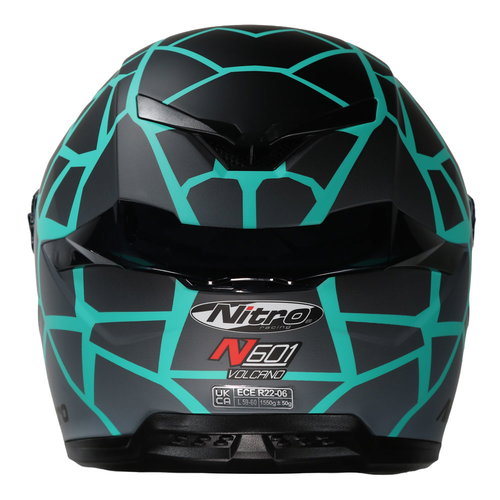 Nitro Nitro N601 DVS Volcano Helmet Satin Black Turquoise