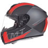 MT MT Rapide Overtake Helmet Matt Black Red - Thumbnail 2