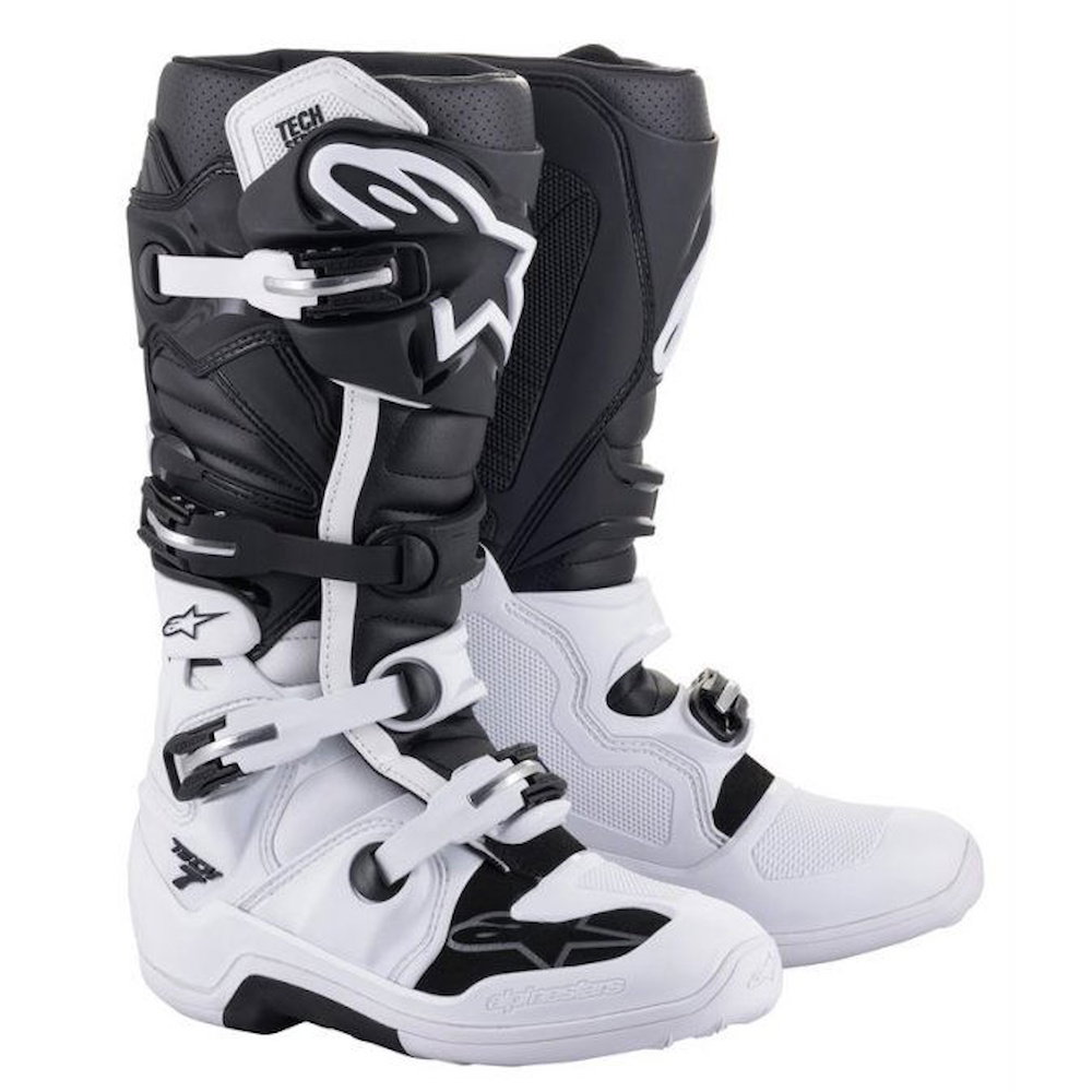 alpinestars TECH 7 ホワイト・ブラック 8 LEATT Alpinestars Tech 7 Boots - White/Black - FREE Delivery | J&S
