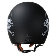 Open Face Helmet Skull & Crossbones