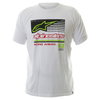 Alpinestars Back Straight Mens White T-Shirt Front                                                                                                                                                                                                             
