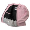 J&S Flame Ladies Pink Leather Motorcycle Jacket Inside                                                                                                                                                                                                         