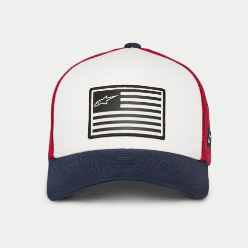 Alpinestars Alpinestars Flag Snapback Hat White Navy Red