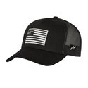 Flag Snapback Hat Black Black