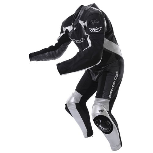 Berik Ls1-2964 Gp Mens Black Gray Leather Motorcycle Suit Racing crouch                                                                                                                                                                                        