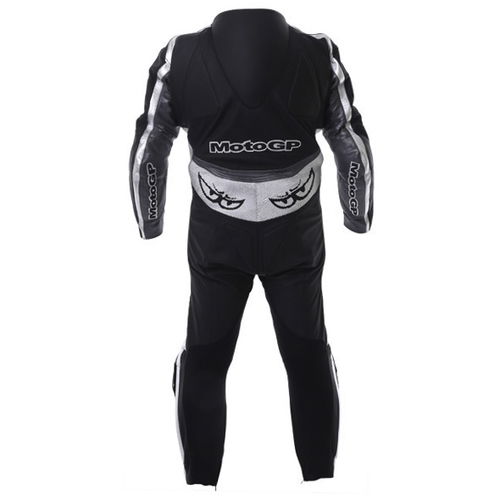 Berik Ls1-2964 Gp Mens Black Gray Leather Motorcycle Suit Back                                                                                                                                                                                                 