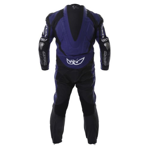 Berik Ls1-4242 Kang Titan Mens Black Blue Leather Motorcycle Suit Back                                                                                                                                                                                         