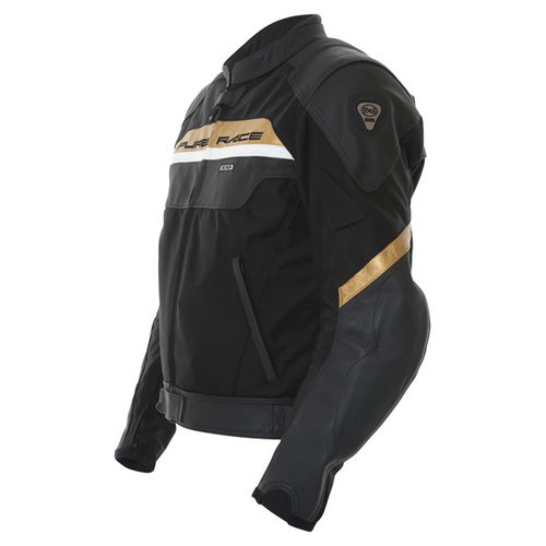 IXS Malibu Mens Black Gold White Textile Motorcycle Jacket Side                                                                                                                                                                                                