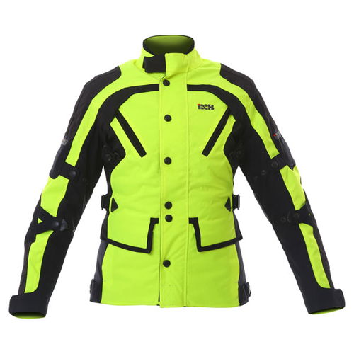 IXS Starlight Ladies Yellow Black Textile Motorcycle Jacket Front                                                                                                                                                                                              