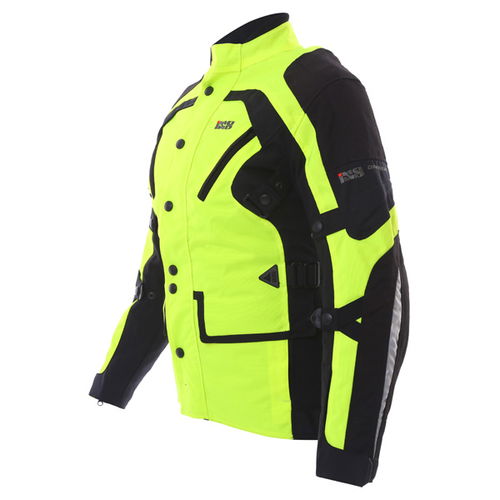 IXS Starlight Ladies Yellow Black Textile Motorcycle Jacket Side                                                                                                                                                                                               