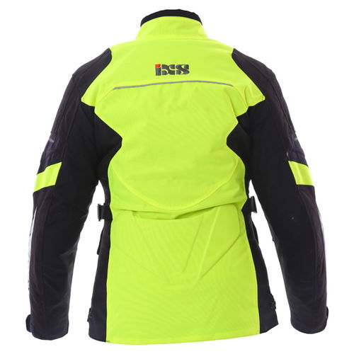 IXS Starlight Ladies Yellow Black Textile Motorcycle Jacket Back                                                                                                                                                                                               