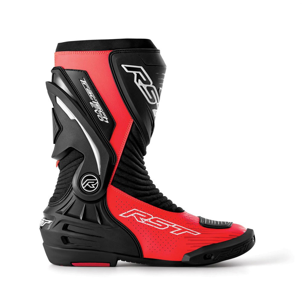 Tractech Evo D3O Boots Black Fluo Red