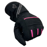 Rose Gloves Black Pink