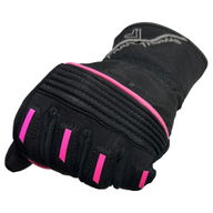 Rose Gloves Black Pink