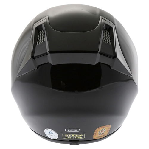 HJC FG-15 Black Helmet Back                                                                                                                                                                                                                                    