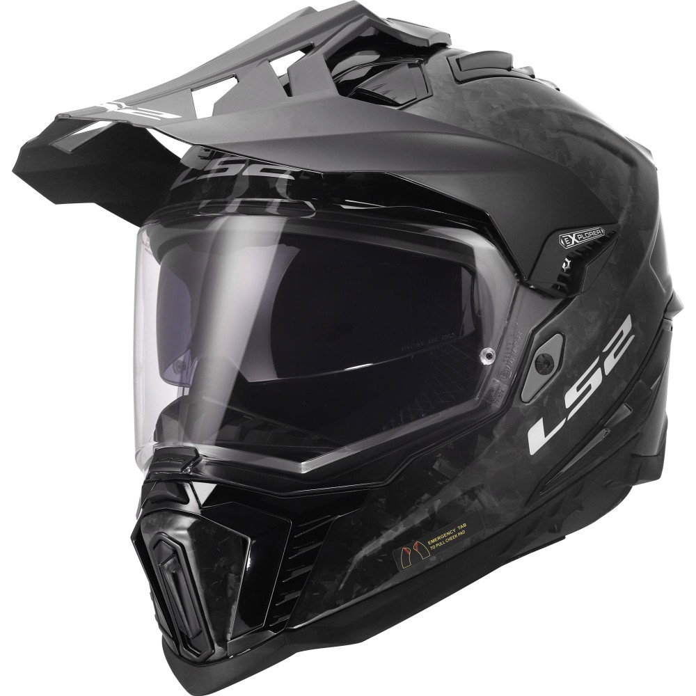 LS2 MX701 Explorer Carbon Helmet Forged Carbon | J&S Accessories