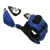 BKS Blue White Black Motorcycle Gloves Knuckle                                                                                                                                                                                                                 