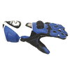 BKS Blue White Black Motorcycle Gloves Thumb side                                                                                                                                                                                                              