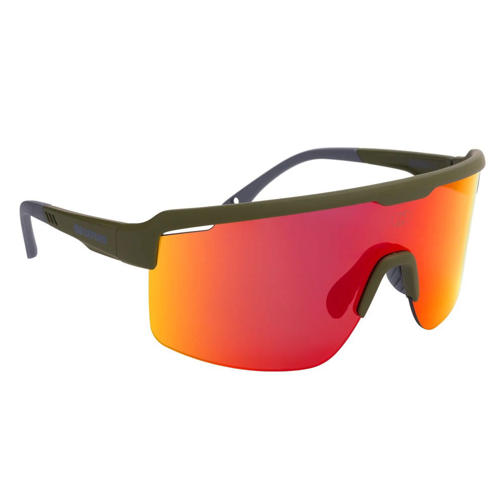 Oxford Products Oxford Products Pave Green Frame Sunglasses Orange Mirror Lens - Thumbnail 1