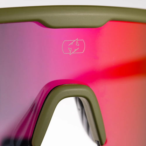 Oxford Products Oxford Products Pave Green Frame Sunglasses Orange Mirror Lens