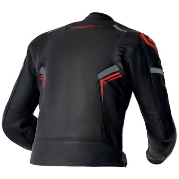 RST RST S1 D3O Leather Jacket Black Grey Red