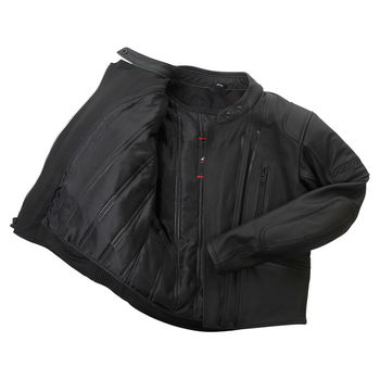 RST Touring 9992 Black Leather Motorcycle Jacket Inside                                                                                                                                                                                                        