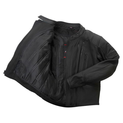 RST Touring 9992 Black Leather Motorcycle Jacket Inside                                                                                                                                                                                                        