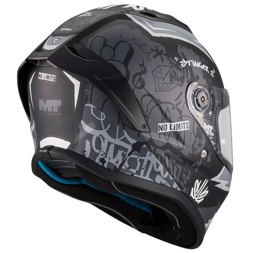 MT MT Stinger 2 Youth Tagger Helmet B2 Matt Black Grey