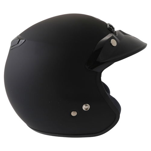 Shoei Rj Platinum-R Matt Black Open Face Motorcycle Helmet Right side                                                                                                                                                                                          