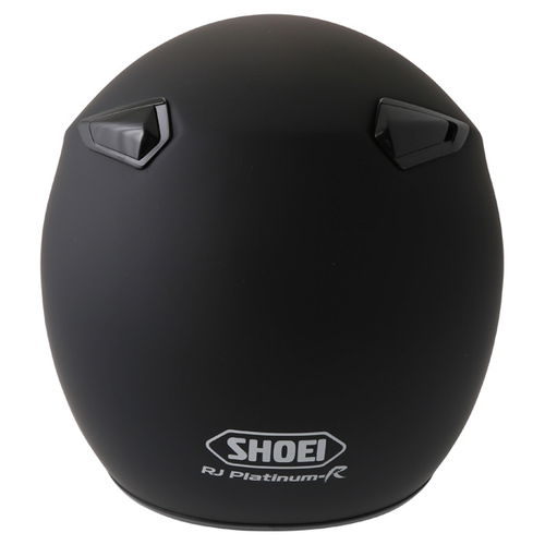 Shoei Rj Platinum-R Matt Black Open Face Motorcycle Helmet Back                                                                                                                                                                                                