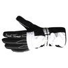 Frank Thomas Lilly Ladies Black White Motorcycle Gloves Back                                                                                                                                                                                                   