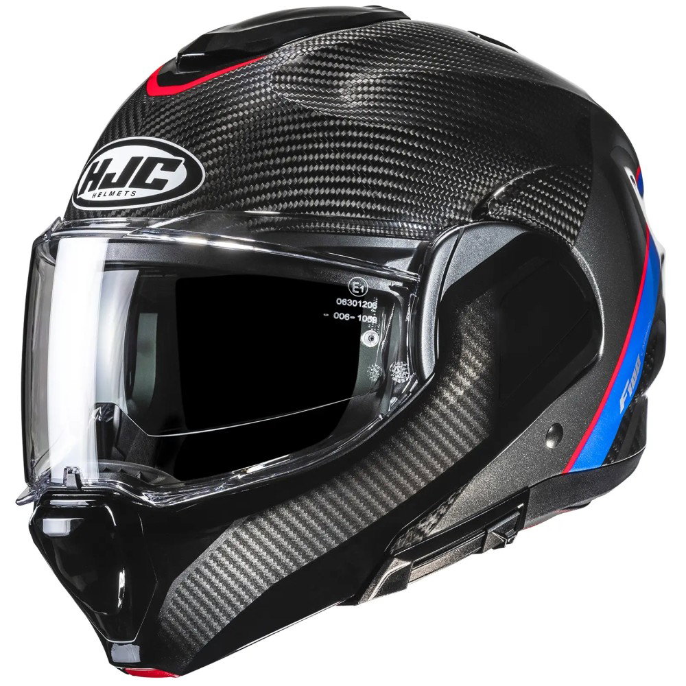 F100 Carbon Stan Helmet MC21 White Blue Red
