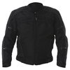 J&S Fs-210 Mens Black Textile Motorcycle Jacket Front                                                                                                                                                                                                          