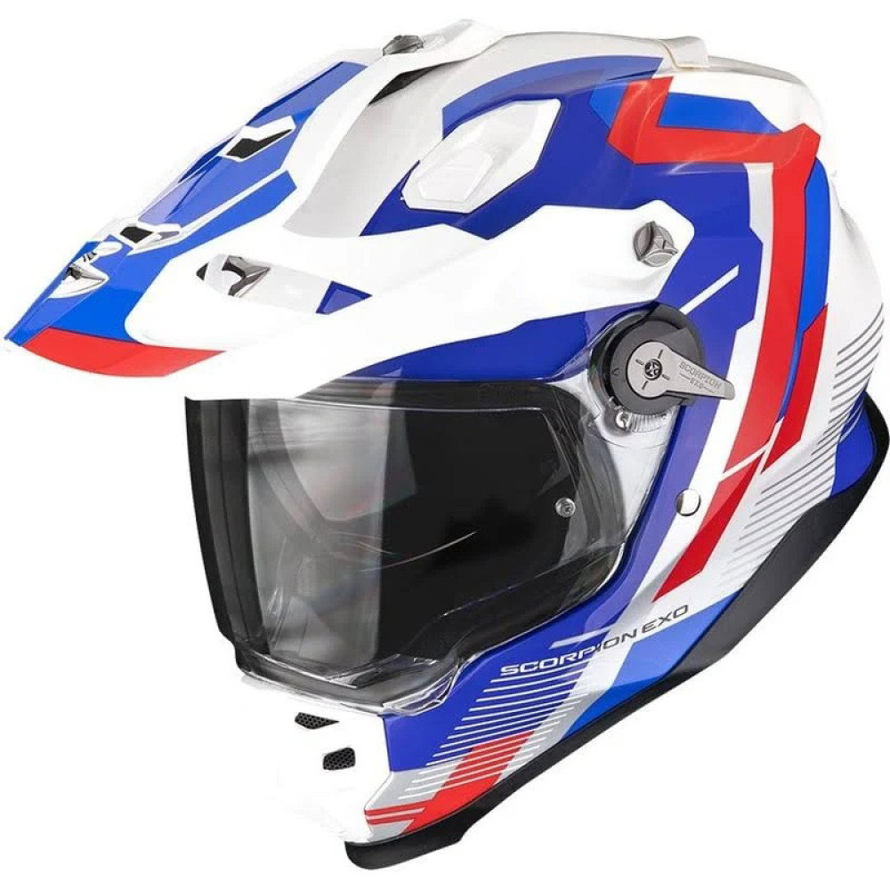 Scorpion ADF-9000 Patrol Helmet White Blue Red | J&S Accessories