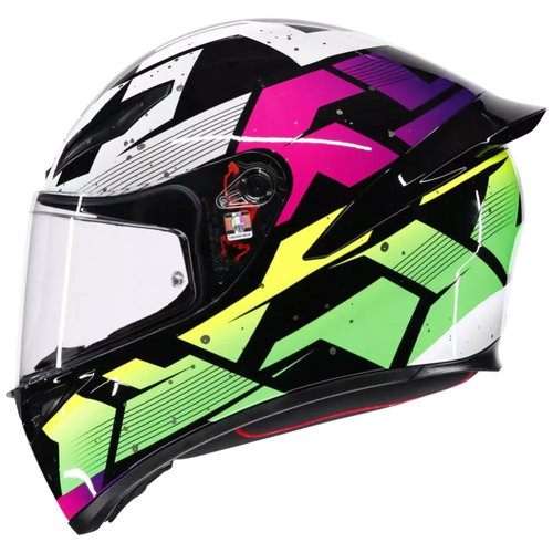 AGV AGV K1-S Helmet Punkpulse Black Purple Lime