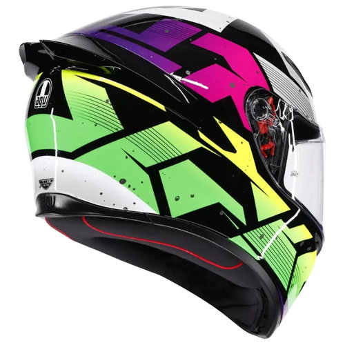 AGV AGV K1-S Helmet Punkpulse Black Purple Lime