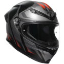 K6-S Karve Helmet Black Grey Red