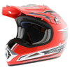 Xone Interceptor MX Red Silver Helmet Front Left                                                                                                                                                                                                               
