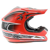 Interceptor MX Helmet Red Silver