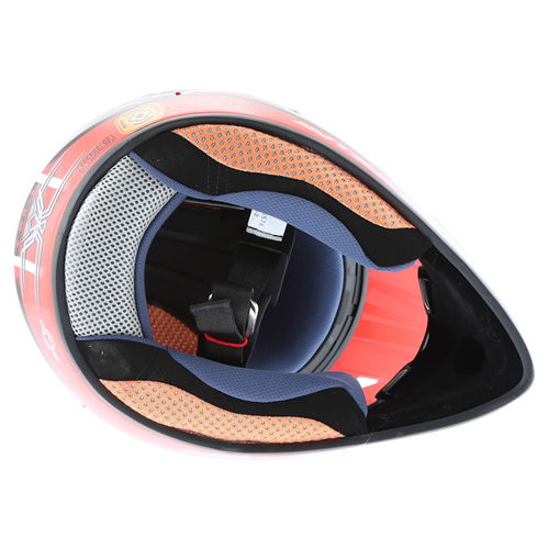 Xone Interceptor MX Red Silver Helmet Inside                                                                                                                                                                                                                   