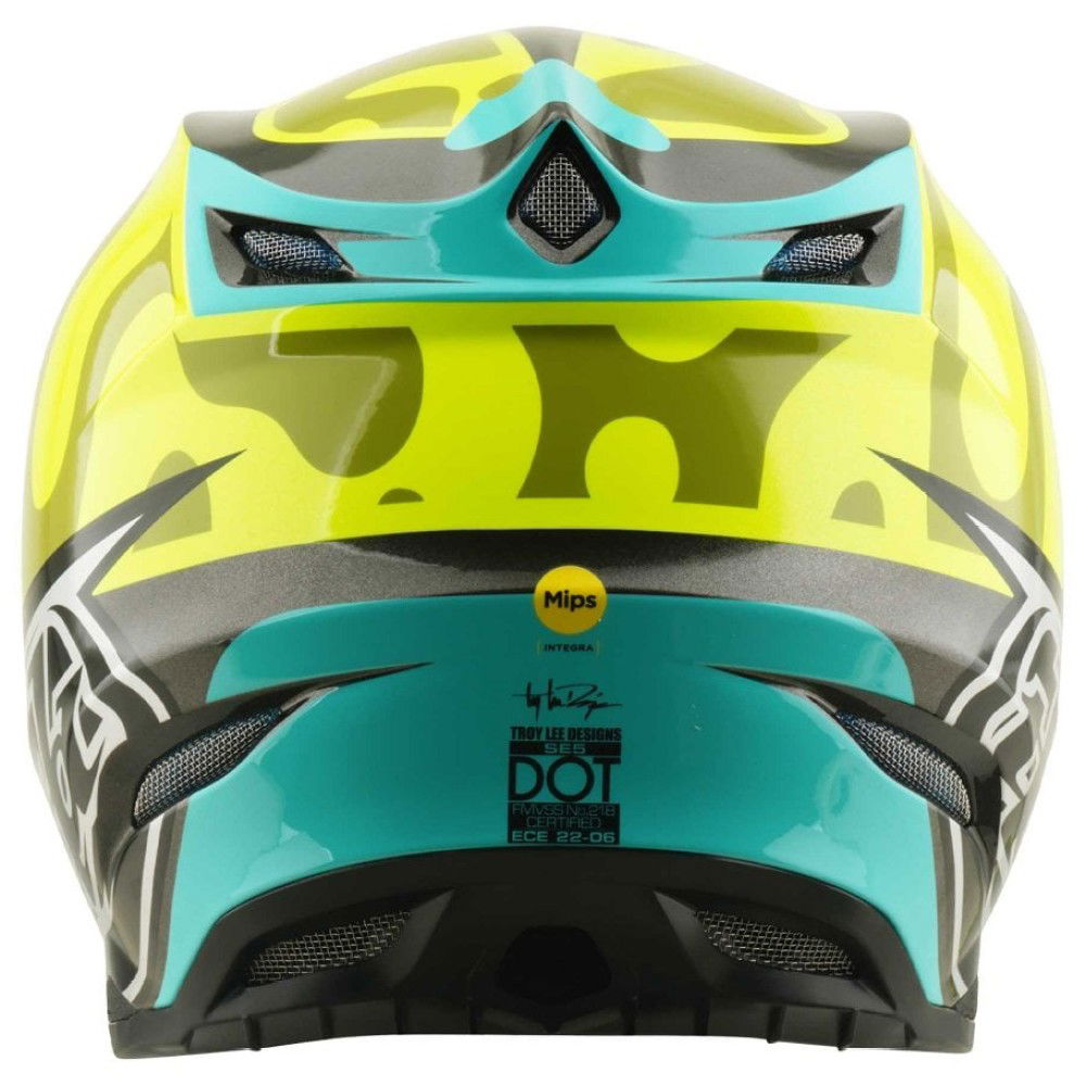 Troy Lee Designs Troy Lee Designs SE5 Composite Myth Helmet Flo Yellow - Thumbnail 6