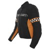 Indian Coast Rider Ladies Black Orange Textile Motorcycle Jacket Side                                                                                                                                                                                          