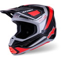 S-M7 Rise Helmet Black Silver Red Fluo Glossy