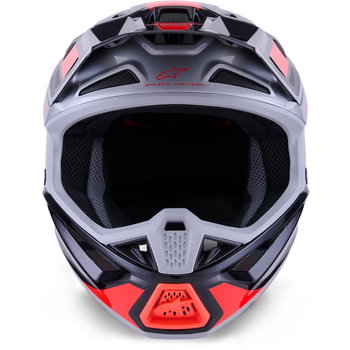 Alpinestars Alpinestars S-M7 Rise Helmet Black Silver Red Fluo Glossy