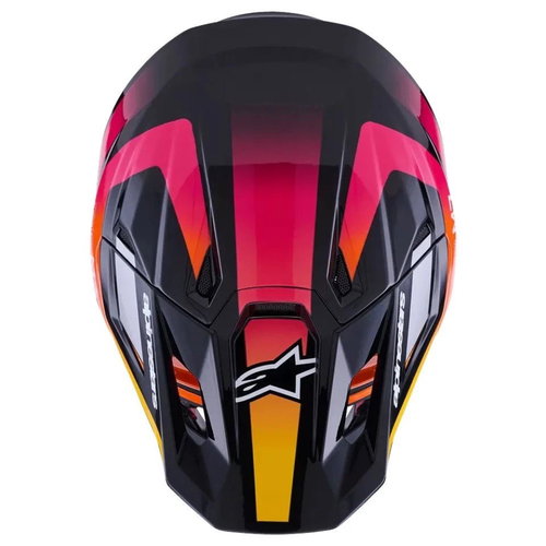 Alpinestars Alpinestars S-M7 Rise Helmet Black Yellow Pink Glossy
