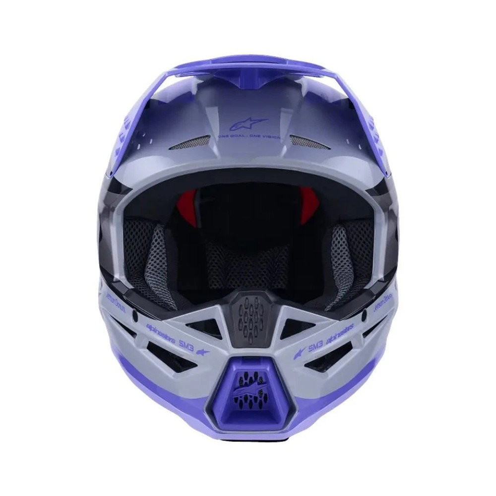 S-M3 Jettson Helmet Grey Purple Black Glossy