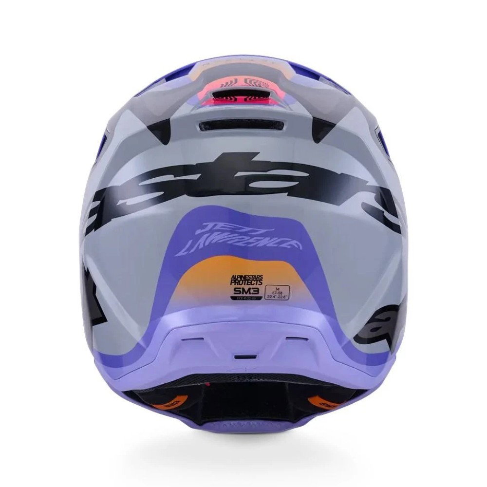 S-M3 Jettson Helmet Grey Purple Black Glossy