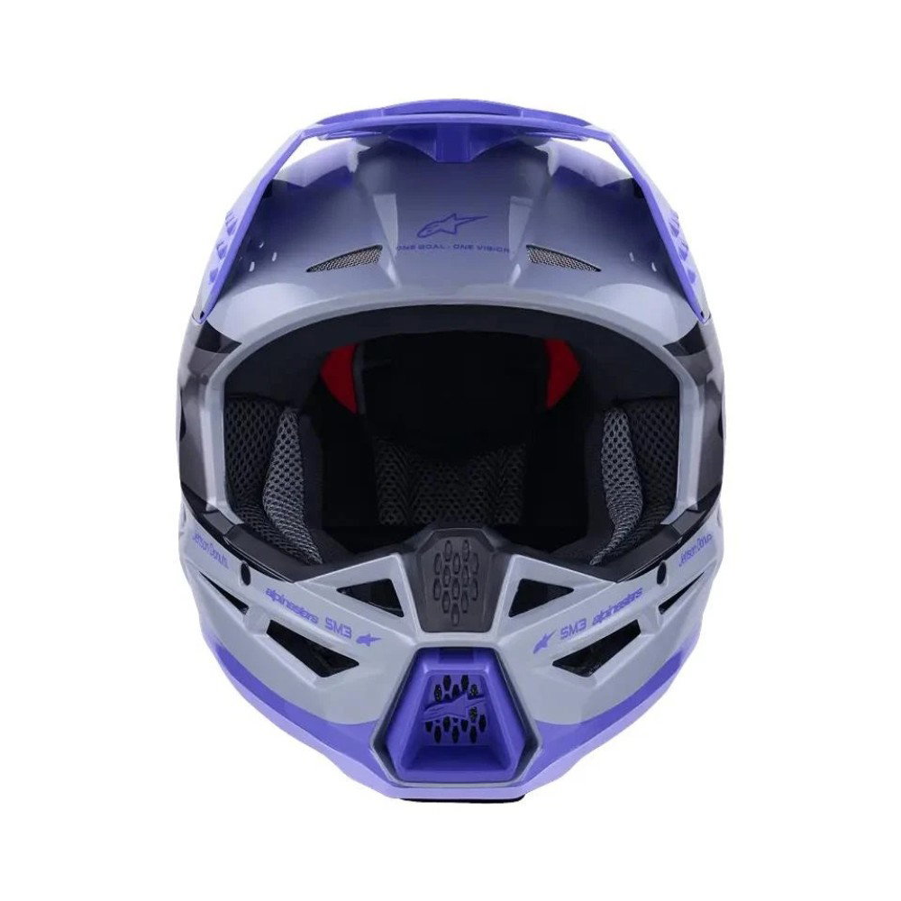 S-M3 Youth Jettson Helmet Grey Purple Black Glossy
