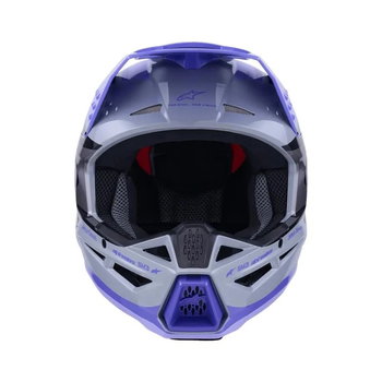 Alpinestars Alpinestars S-M3 Youth Jettson Helmet Grey Purple Black Glossy