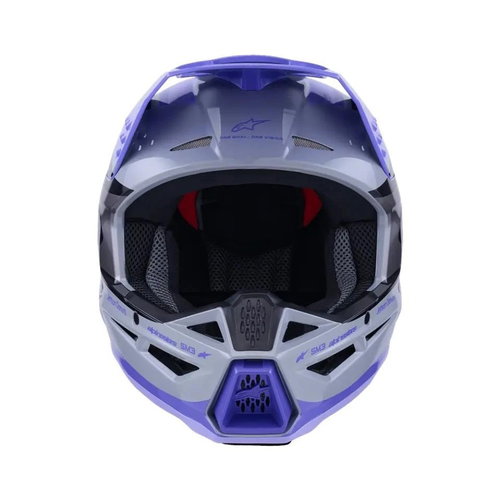Alpinestars Alpinestars S-M3 Youth Jettson Helmet Grey Purple Black Glossy